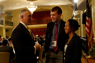 Student delegates Olivia Castor and Owen Lyons at Washington Week